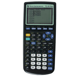 Texas Instruments TI-83 Plus Graphing Calculator Black Hand Held Tested/Works